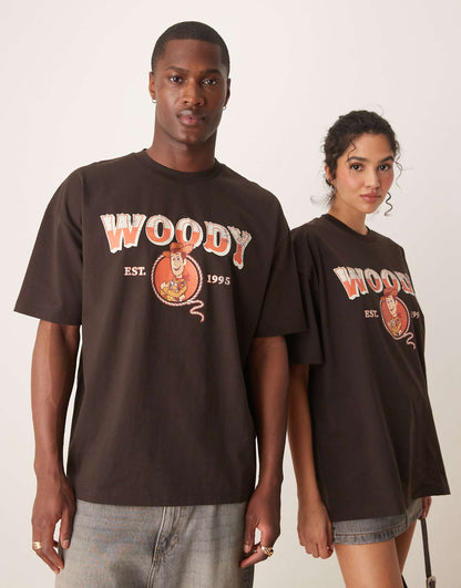 Disney Unisex Oversized T-Shirt With Toy Story Woody Print