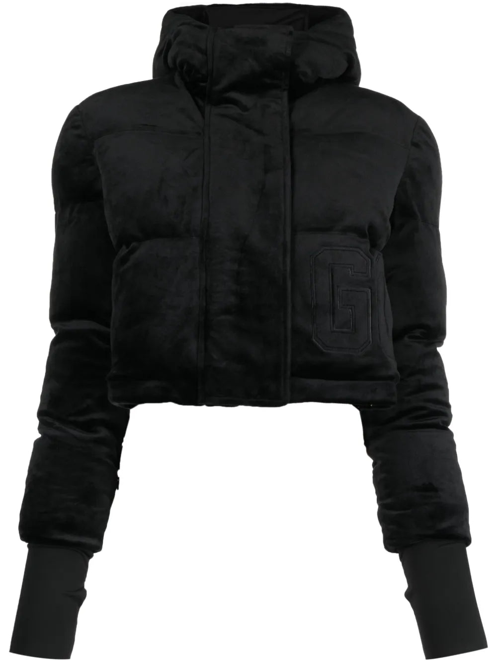 Hooded Velvet Bomber Jacket