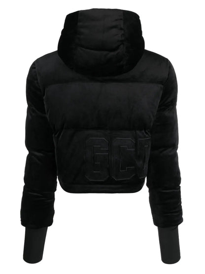 Hooded Velvet Bomber Jacket