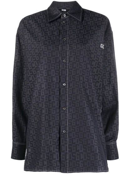 Logo-Print Cotton Shirt