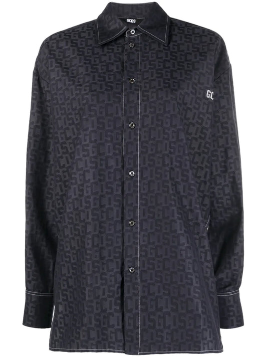 Logo-Print Cotton Shirt