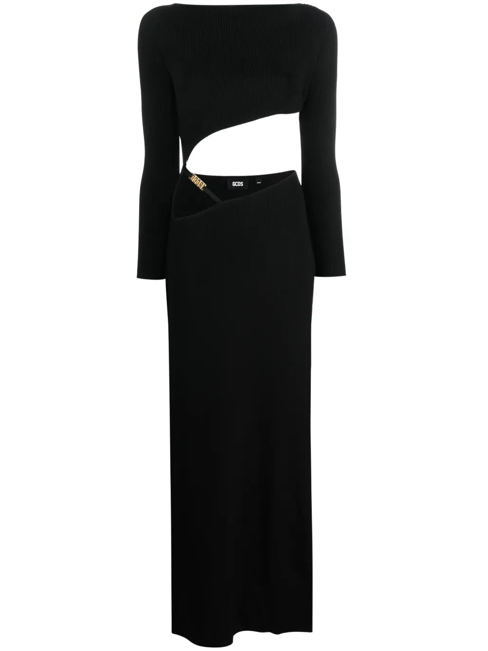 Asymmetric Ribbed-Knit Dress