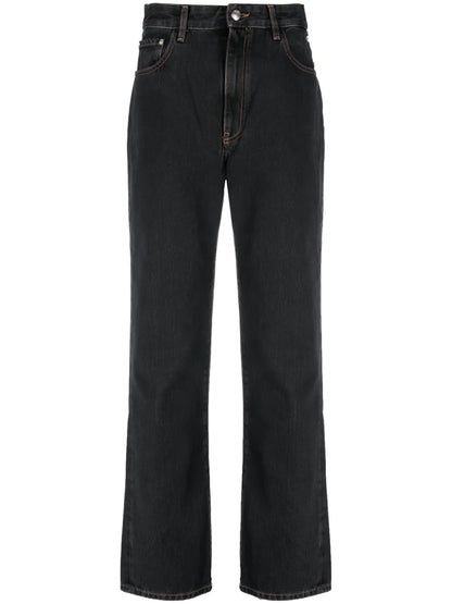 Choker Rhinestone-Embellished Straight Jeans