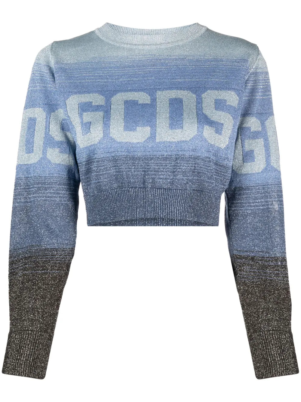 Intarsia-Knit Logo Cropped Jumper