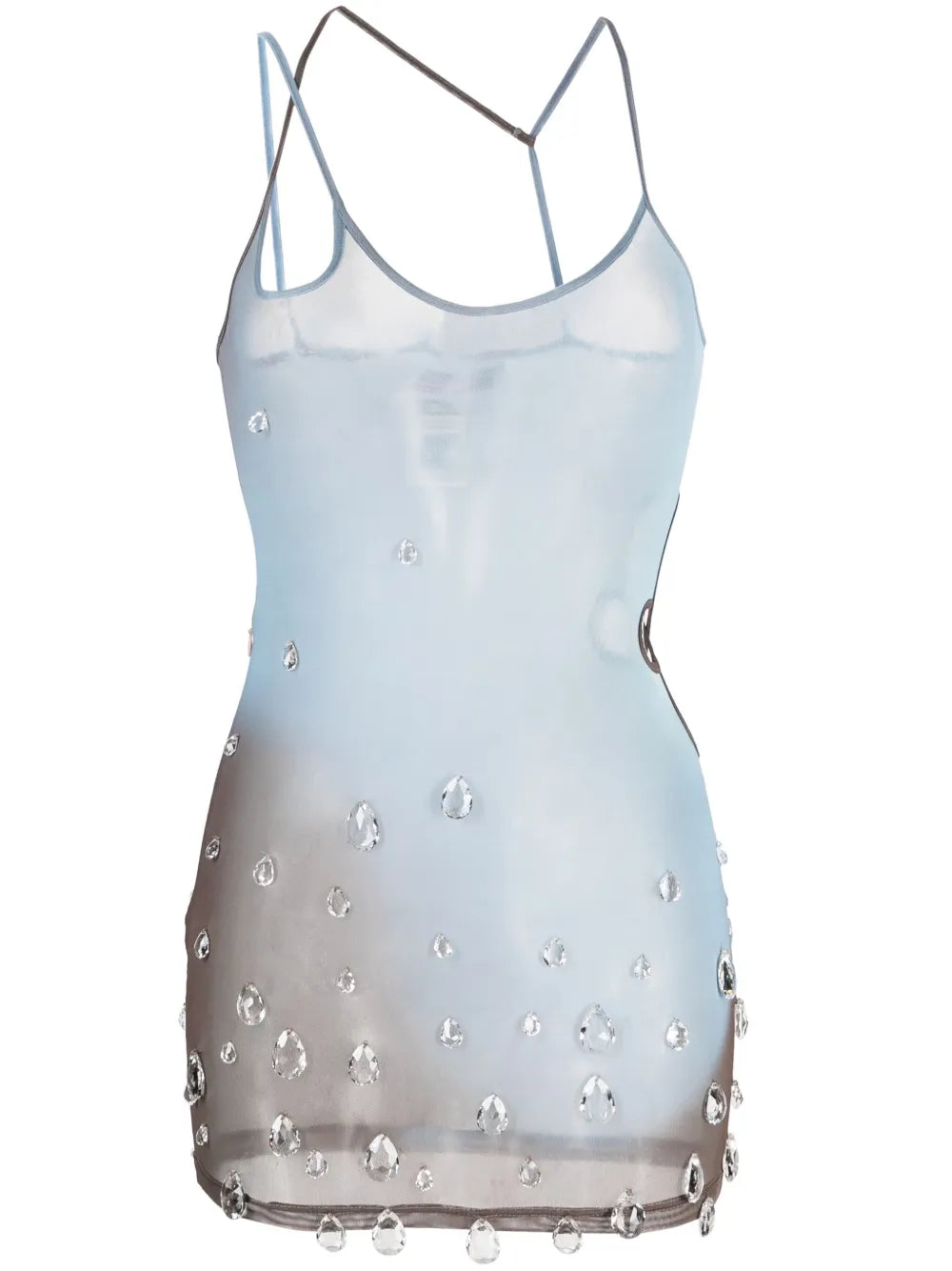 Sita Crystal-Drop Tulle Minidress
