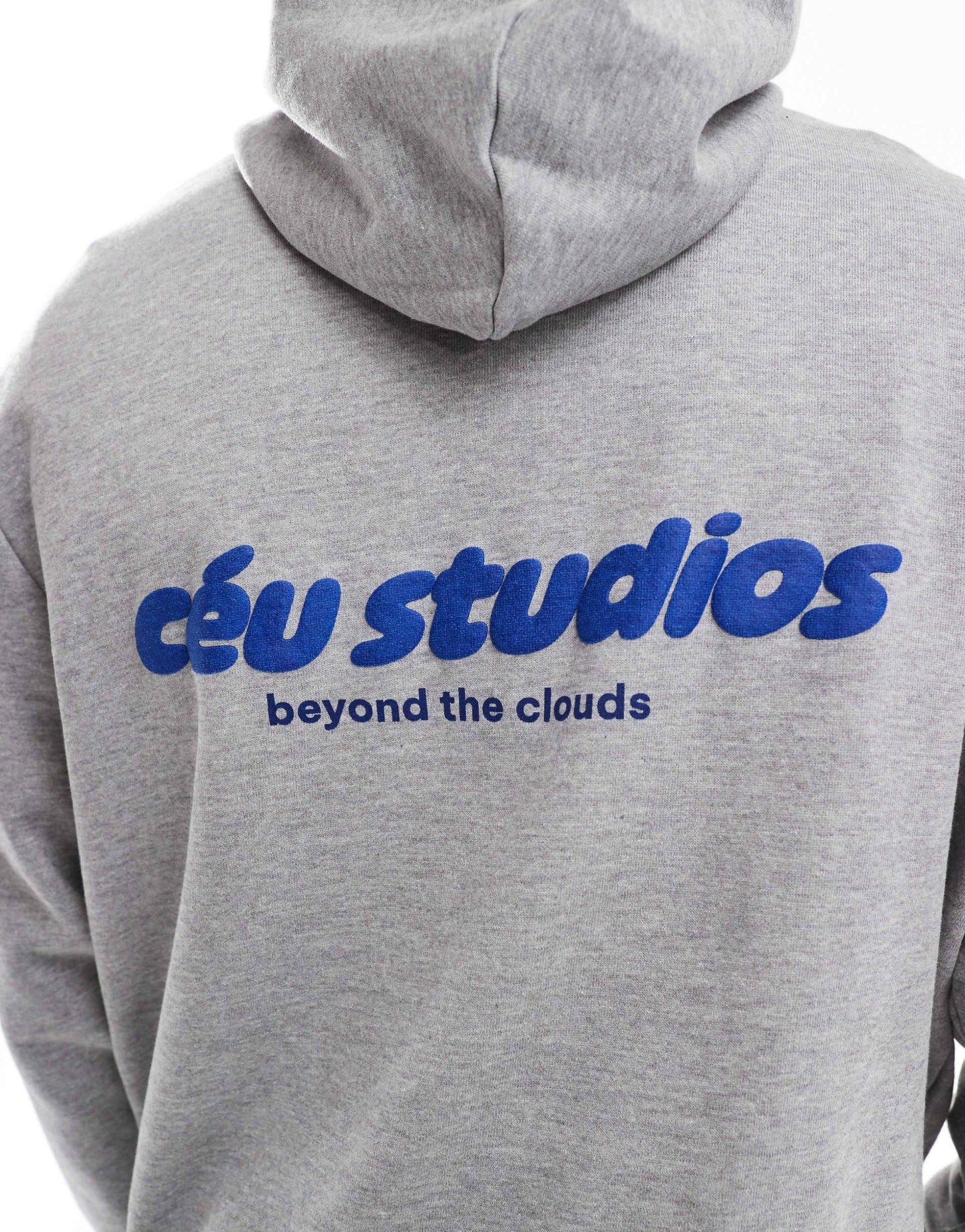 Oversized Boxy Hoodie With Text Prints