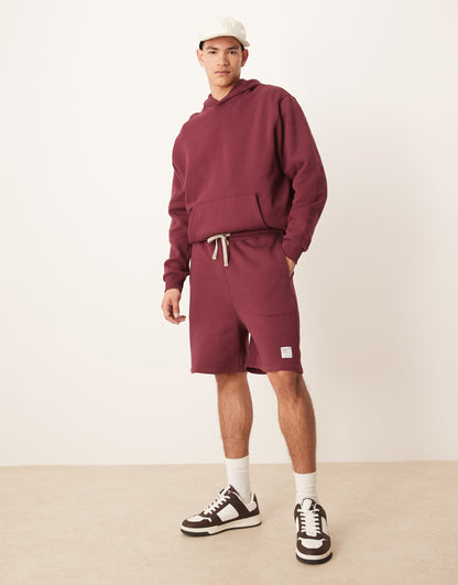 Co-Ord Oversized Shorts With Woven Badge