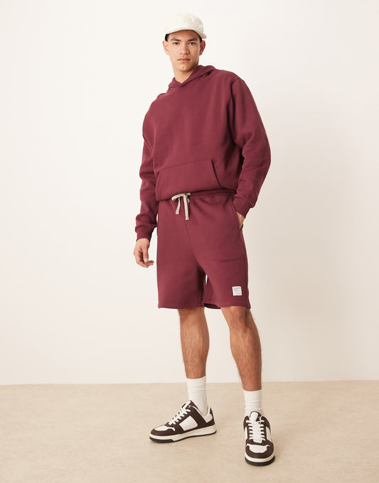 Co-Ord Oversized Shorts With Woven Badge