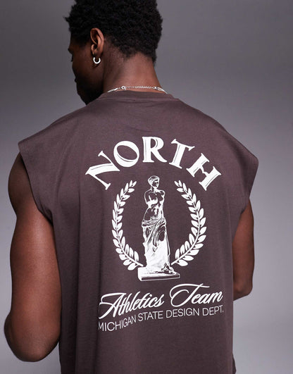 Boxy Oversized Tank With Front And Back Print