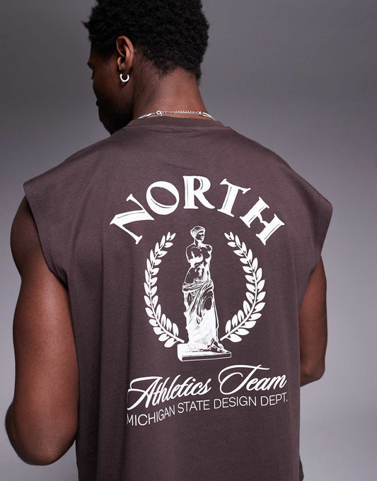 Boxy Oversized Tank With Front And Back Print