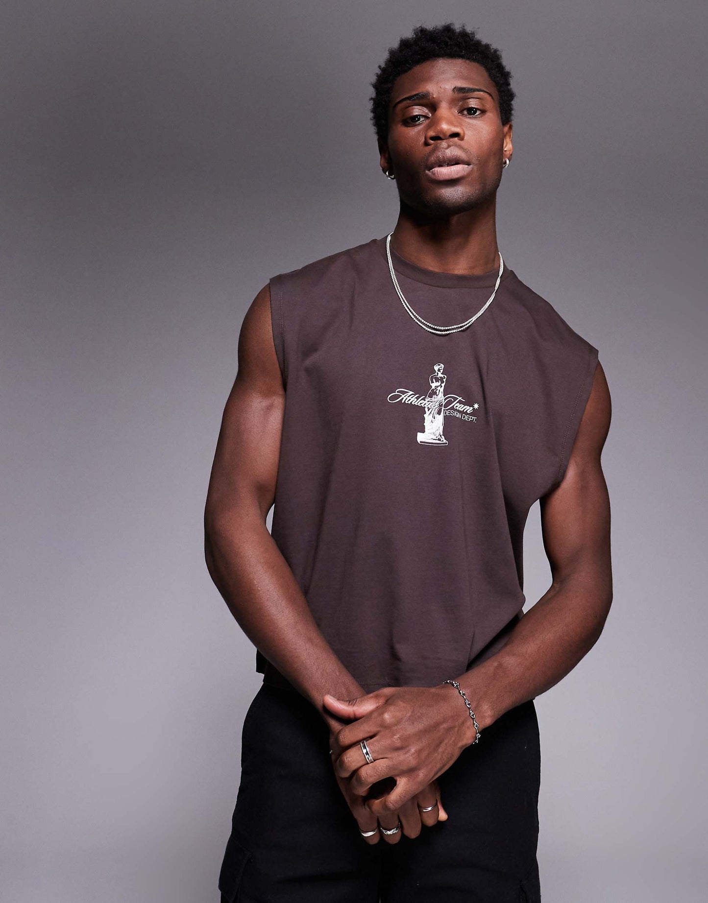 Boxy Oversized Tank With Front And Back Print