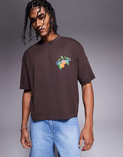 Boxy Oversized T-Shirt With Front And Back Print