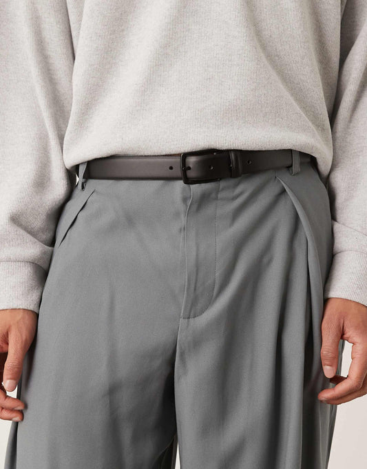 Leather Square Buckle Belt