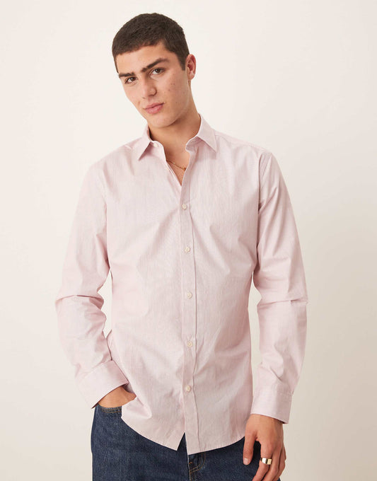 Slim Fit Smart Pinstripe Shirt