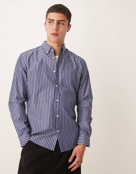 Regular Fit Stripe Cotton Shirt