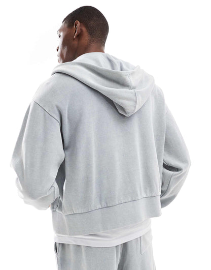 Washed Zip Through Hoodie Co-Ord