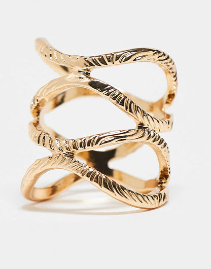 Ring With Twisted Detailing