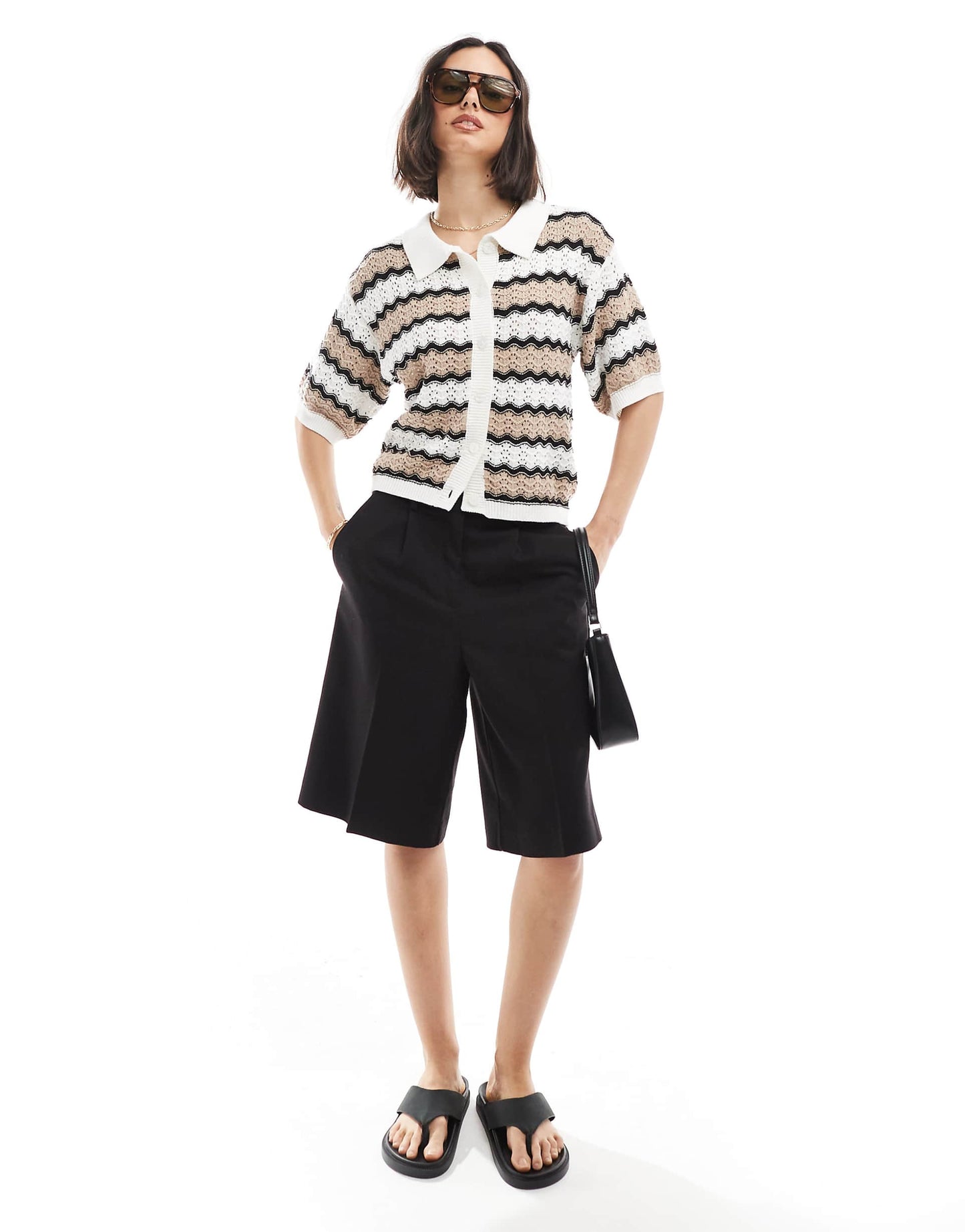 Crocheted Button Down Top