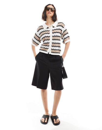 Crocheted Button Down Top