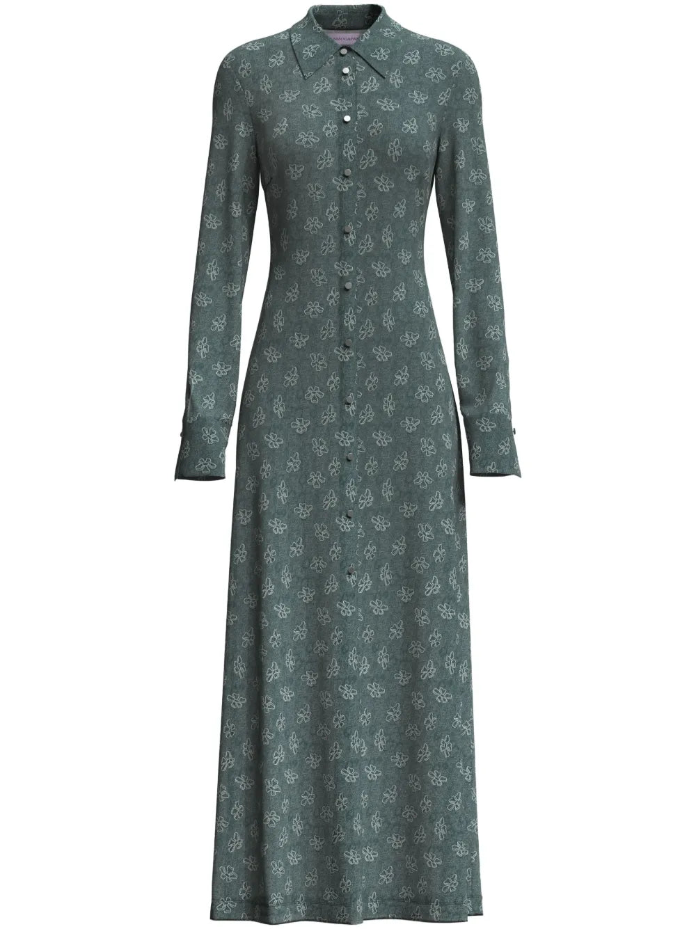 Andre Monogram-Jacquard Maxi Shirtdress