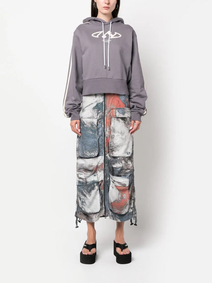 Logo-Print Drawstring Hoodie