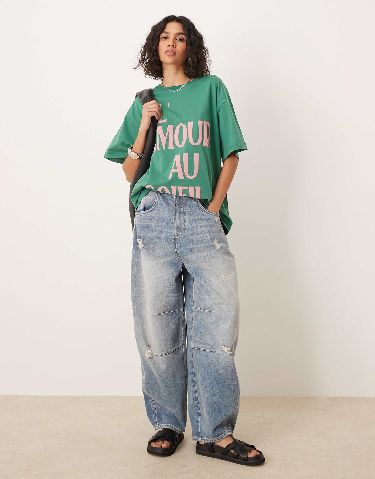 Oversized T-Shirt With Soleil Graphic