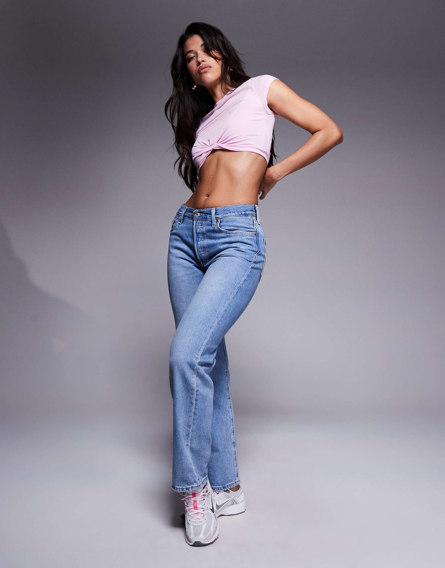 Knot Front Mesh Short Sleeve Crop Top