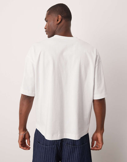 Heavyweight Oversized T-Shirt With Notch Neck Detail