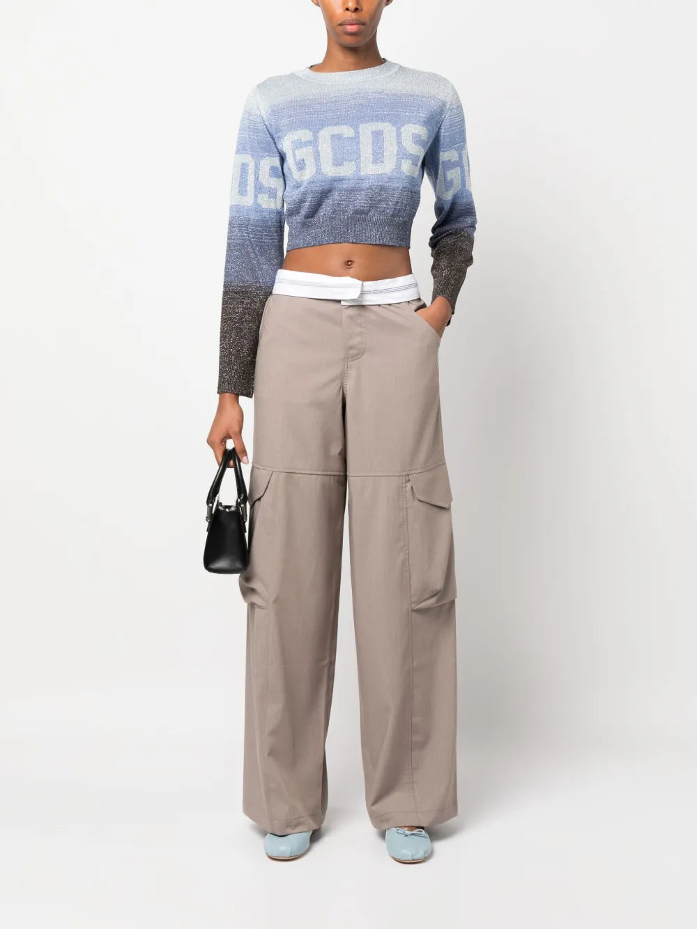 Wide-Leg Cargo Trousers