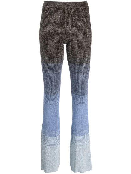 Degradé Striped Knitted Trousers