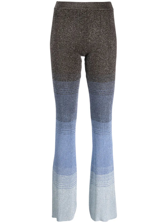 Degradé Striped Knitted Trousers