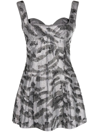 Mina Bell Crystal-Embellished Minidress
