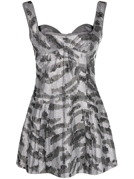 Mina Bell Crystal-Embellished Minidress