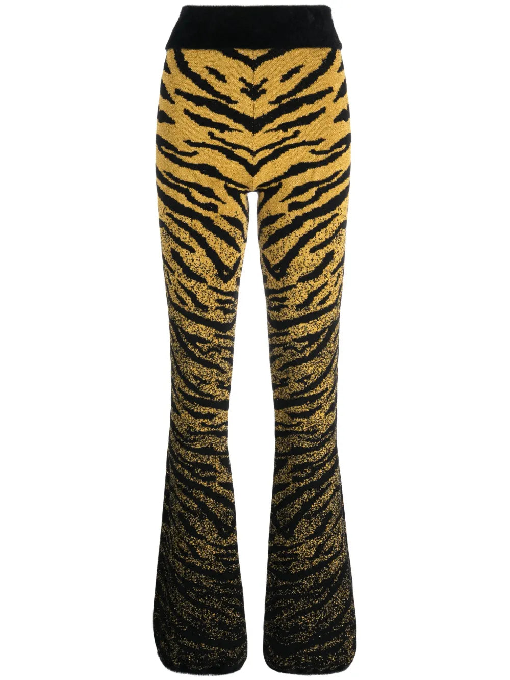 Zebra-Patterned Jacquard Trousers