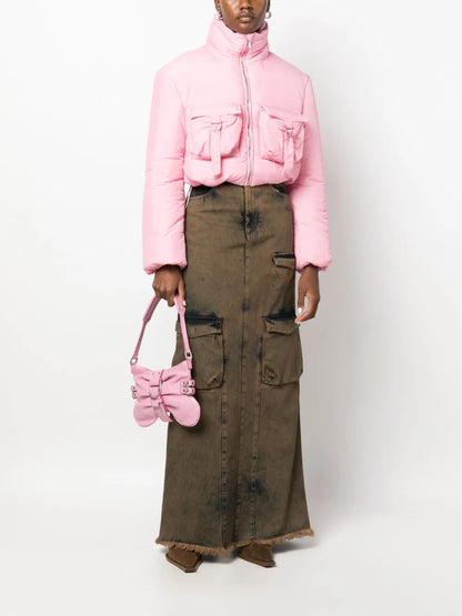 Maxi Denim Cargo Skirt