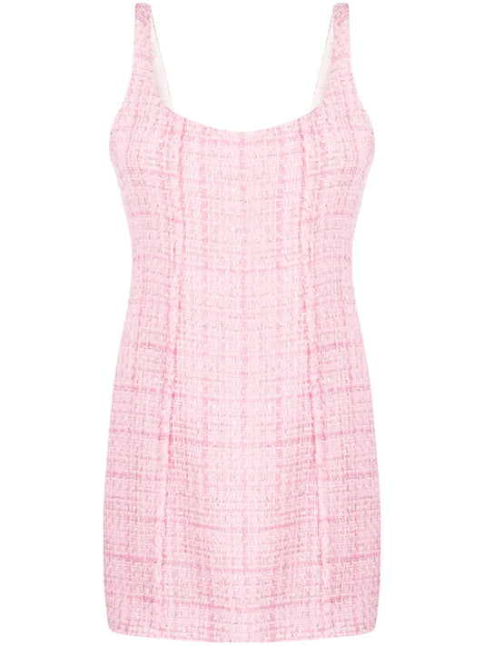 Backless Tweed Minidress