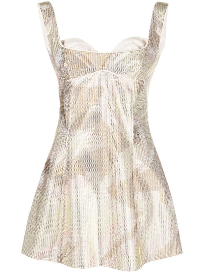 Mina Bell Crystal-Embellished Minidress