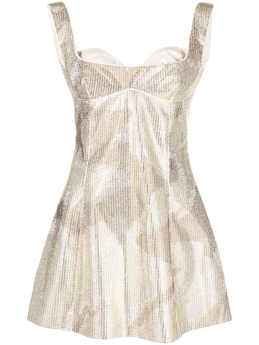 Mina Bell Crystal-Embellished Minidress