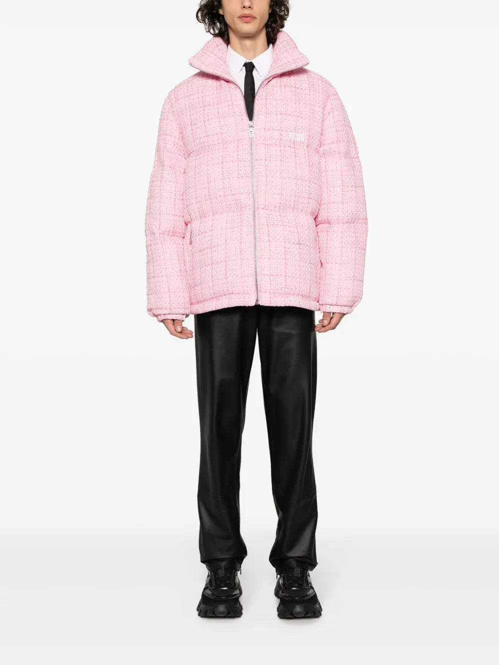 Quilted Tweed Padded Jacket
