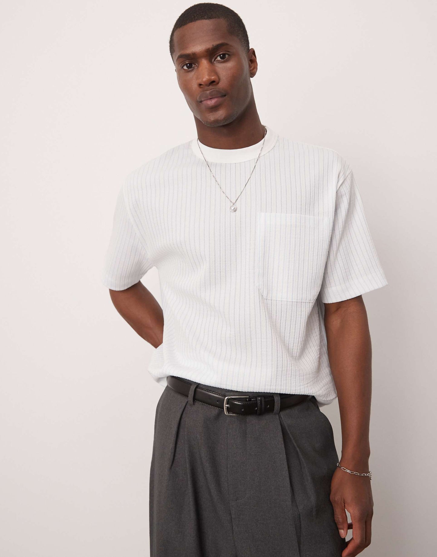 Boxy Relaxed T-Shirt With Chest Pocket