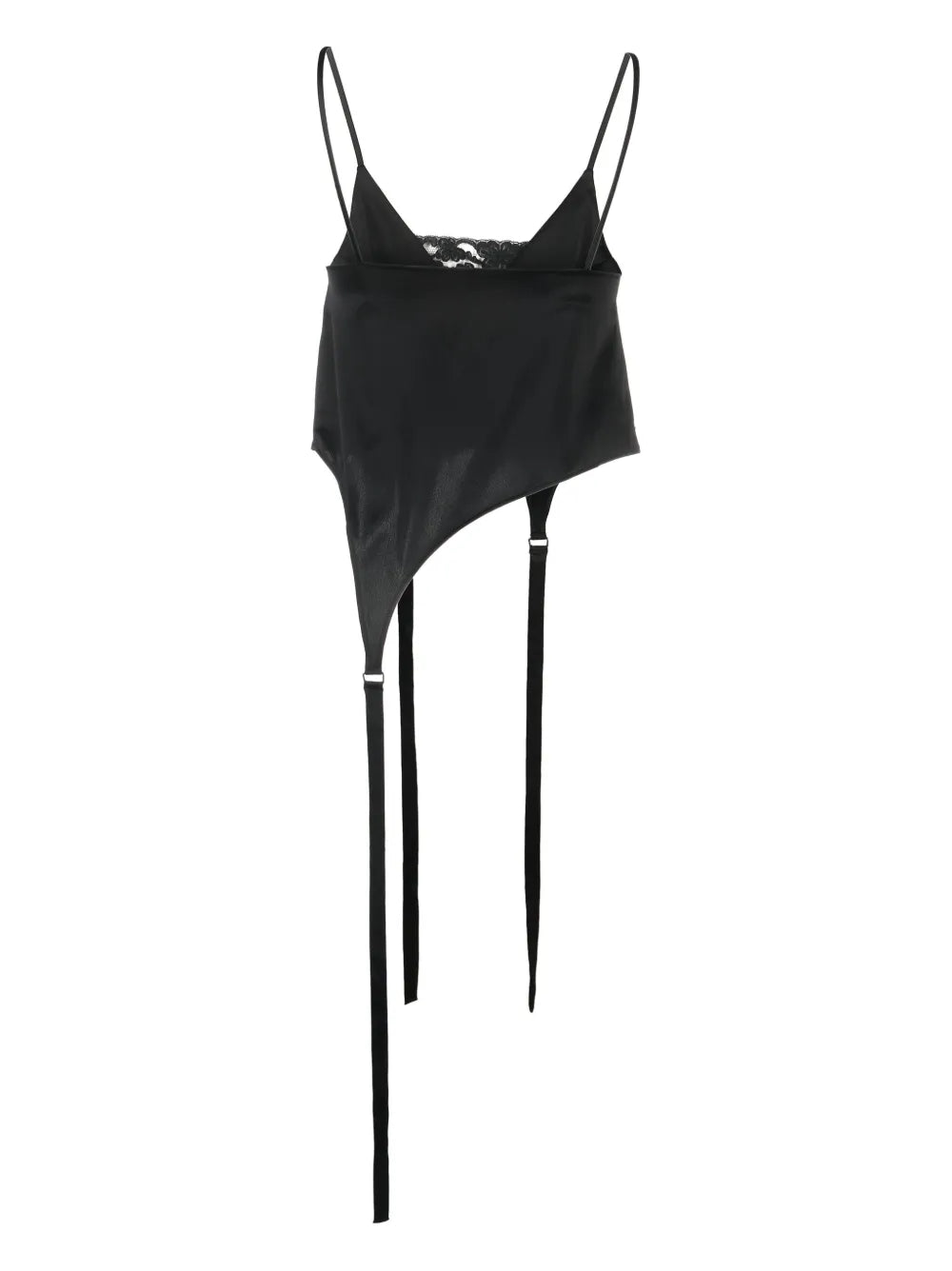 Lace-Panel Satin Camisole Top