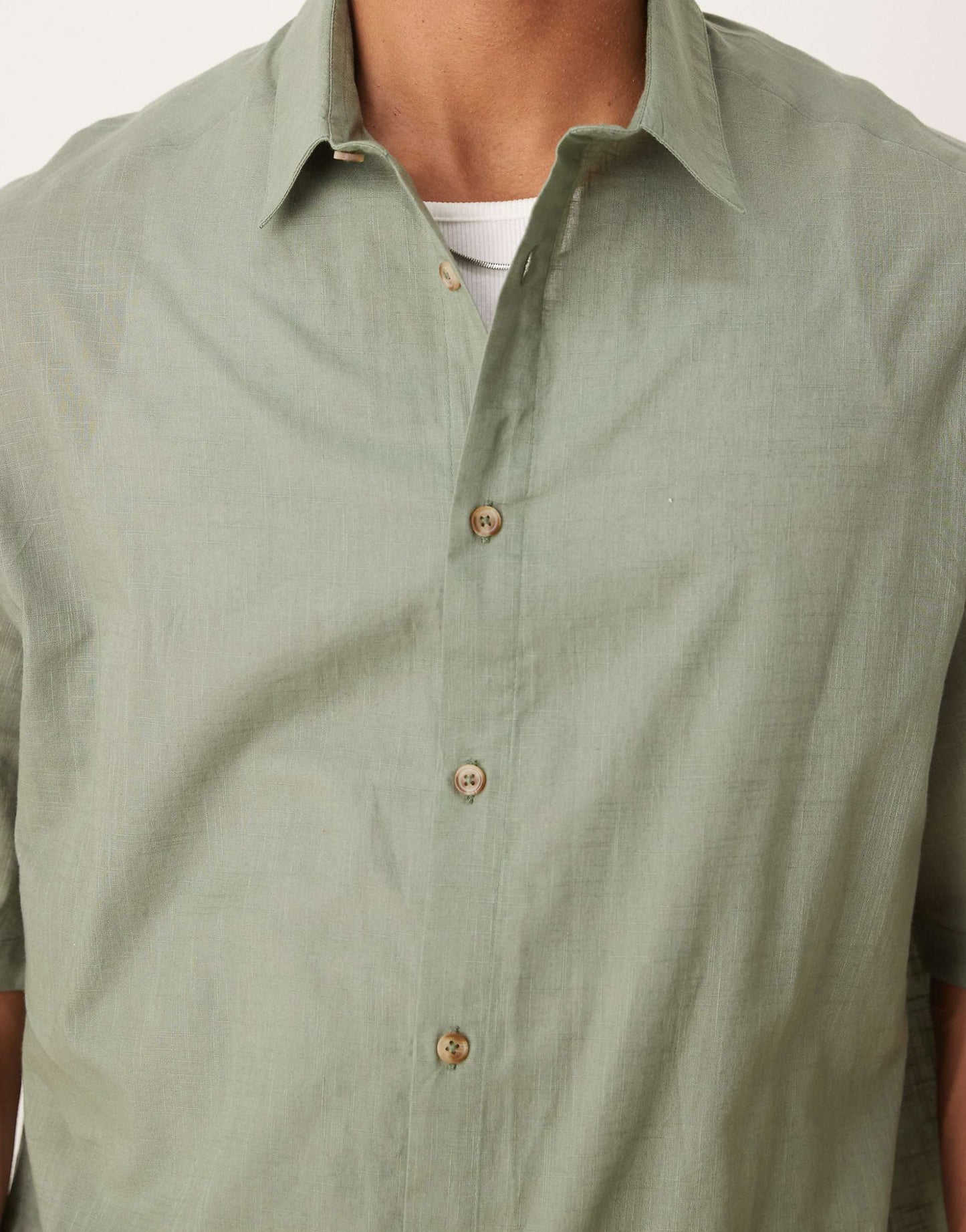 Oversized Boxy Linen Look Shirt