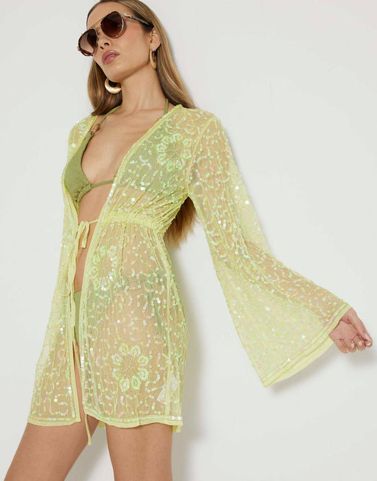 Sequin Mini Kimono