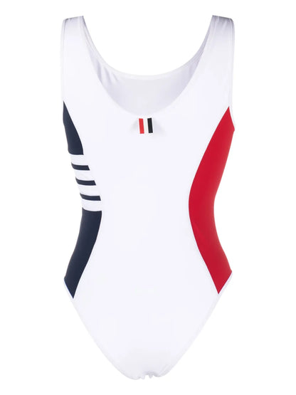 4-Bar Colour-Block Swimsuit