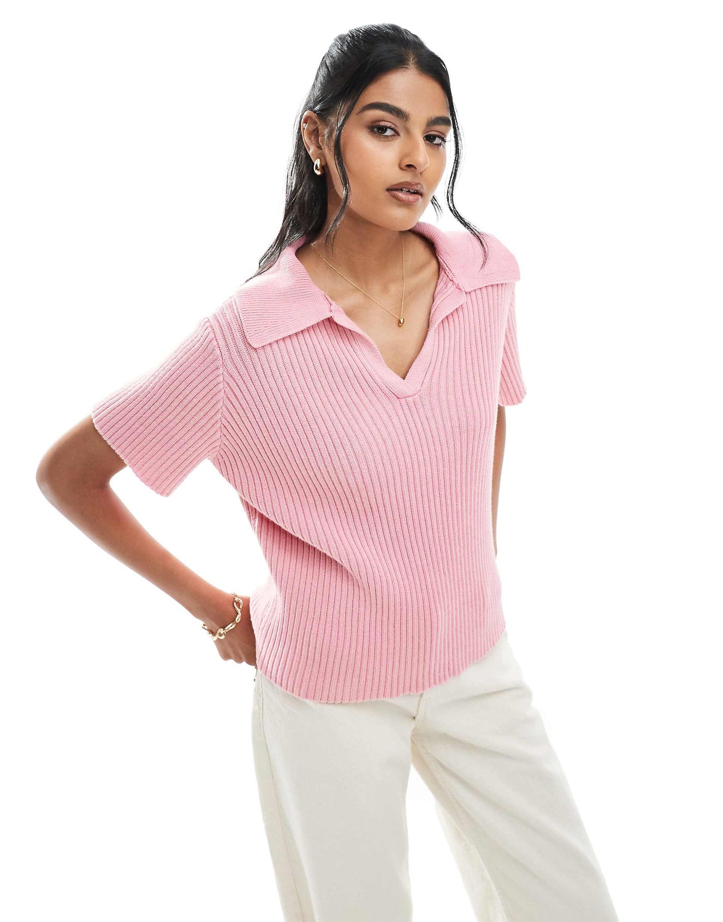 Knitted Polo Top