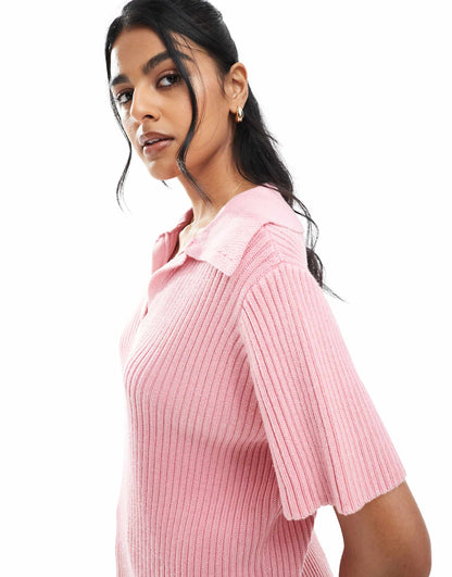 Knitted Polo Top