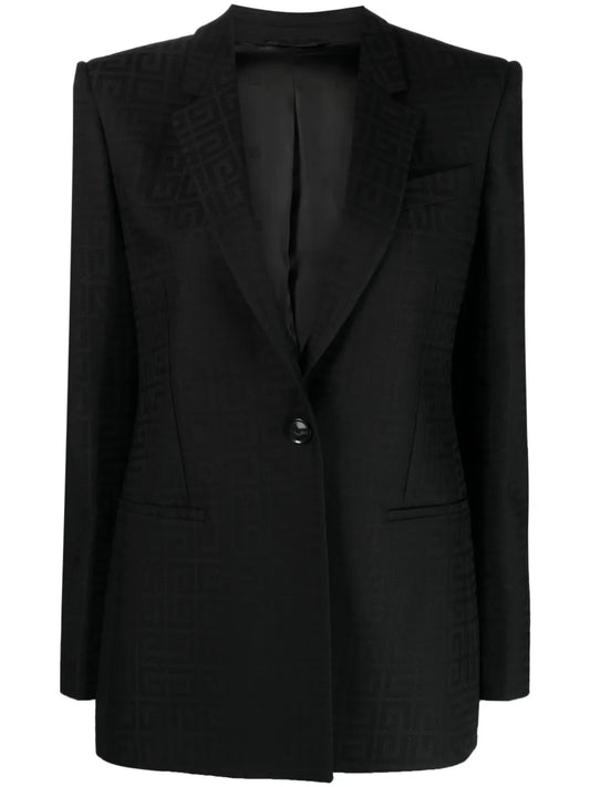 4G Jacquard Wool Blazer