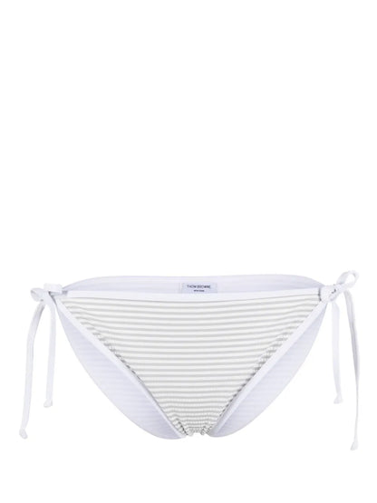 Stripe-Pattern Bikini Bottoms