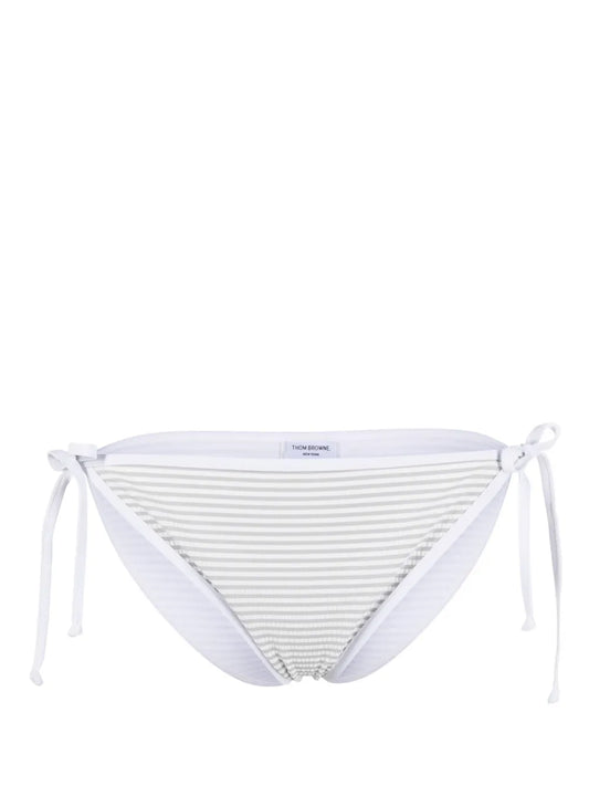 Stripe-Pattern Bikini Bottoms