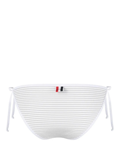 Stripe-Pattern Bikini Bottoms